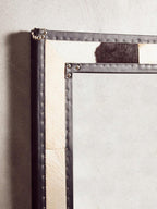 Black and White Genuine Cowhide Wall Mirror | Kensington Townhouse