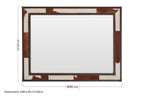 Brown and White Genuine Cowhide Wall Mirror | Kensington Townhouse