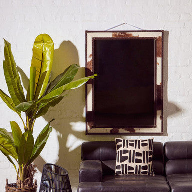 Brown and White Genuine Cowhide Wall Mirror | Kensington Townhouse