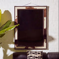 Brown and White Genuine Cowhide Wall Mirror | Kensington Townhouse