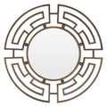 Bronze Metal Frame Round Wall Mirror | Jalal