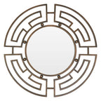 Bronze Metal Frame Round Wall Mirror | Jalal