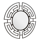 Black Metal Frame Round Wall Mirror | Jalal