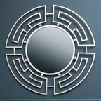 Silver Metal Frame Round Wall Mirror | Jalal