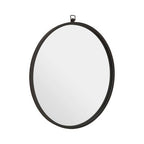 Black Metal Frame Round Wall Mirror | Jacen