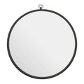 Black Metal Frame Round Wall Mirror | Jacen