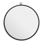 Black Metal Frame Round Wall Mirror | Jacen