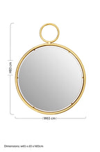 Gold Finish Pendant Wall Mirror | Meissa