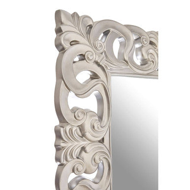 Rectangular Wall Mirror with Silver Finish | Palazio