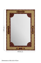 Canvas and Leather Trim Wall Mirror | Columbus