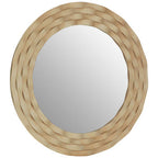 Round Wall Mirror with Antique Silver Finish | Gwenn