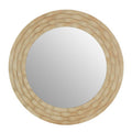 Round Wall Mirror with Antique Silver Finish | Gwenn