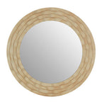 Round Wall Mirror with Antique Silver Finish | Gwenn
