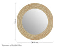 Round Wall Mirror with Antique Silver Finish | Gwenn