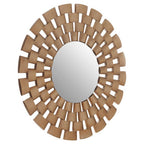 Round Antique Silver Finish Wall Mirror | Geela