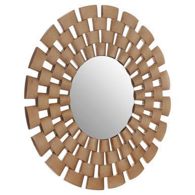Round Antique Silver Finish Wall Mirror | Geela