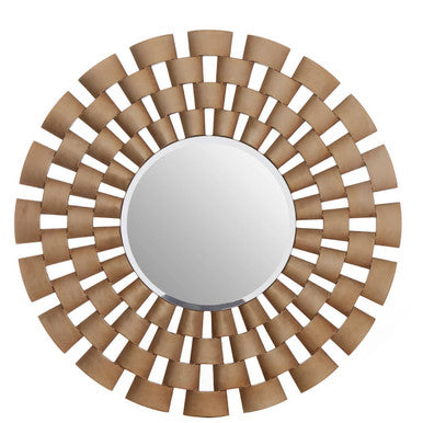 Round Antique Silver Finish Wall Mirror | Geela