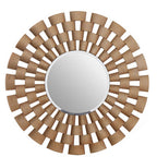 Round Antique Silver Finish Wall Mirror | Geela