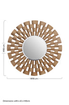 Round Antique Silver Finish Wall Mirror | Geela