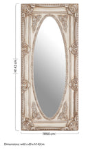 Marseille Champagne Oval Border Wall Mirror