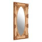 Gold Finish Oval Border Wall Mirror | Marseille