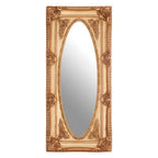 Gold Finish Oval Border Wall Mirror | Marseille