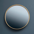 Colton Round Wall Mirror with Antique Gold Frame
