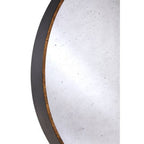 Colton Round Wall Mirror with Antique Gold Frame