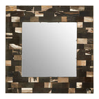 Square Petrified Wood Wall Mirror | Relic