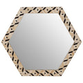 Ivory and Black Hexagonal Wall Mirror | Harlo