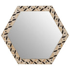 Ivory and Black Hexagonal Wall Mirror | Harlo