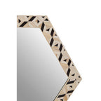 Ivory and Black Hexagonal Wall Mirror | Harlo