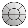Black Finish Round Wall Mirror | Descartes