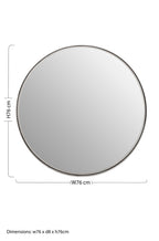 Large Nickel Finish Wall Mirror | Leonov