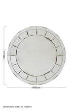 Round and Mosaic Effect Wall Mirror | Riza