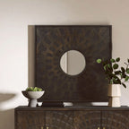 Carved Mango Wood Wall Mirror | Suri