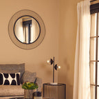 Trento Linear Lines Frame Wall Mirror