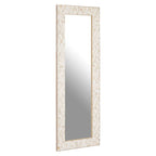 Hestina Rectangular White Wash Mosaic Wall Mirror