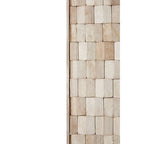 Hestina Rectangular White Wash Mosaic Wall Mirror