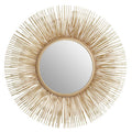 Gold Finish Sunburst Wall Mirror | Templar