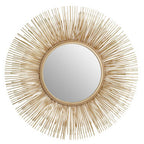 Gold Finish Sunburst Wall Mirror | Templar