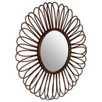 Rattan Black Circular Wall Mirror | Batu