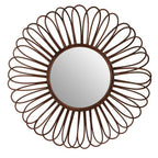 Rattan Black Circular Wall Mirror | Batu