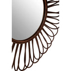 Rattan Black Circular Wall Mirror | Batu