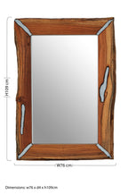 Acacia Wood Wall Mirror | Almora
