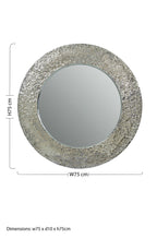 Nickel Finish Round Wall Mirror | Akola