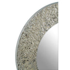 Nickel Finish Round Wall Mirror | Akola