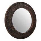 Copper Finish Round Wall Mirror | Akola