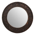 Copper Finish Round Wall Mirror | Akola