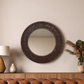 Copper Finish Round Wall Mirror | Akola